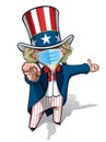 Uncle Sam `I Want You` Presenting - Surgical Mask